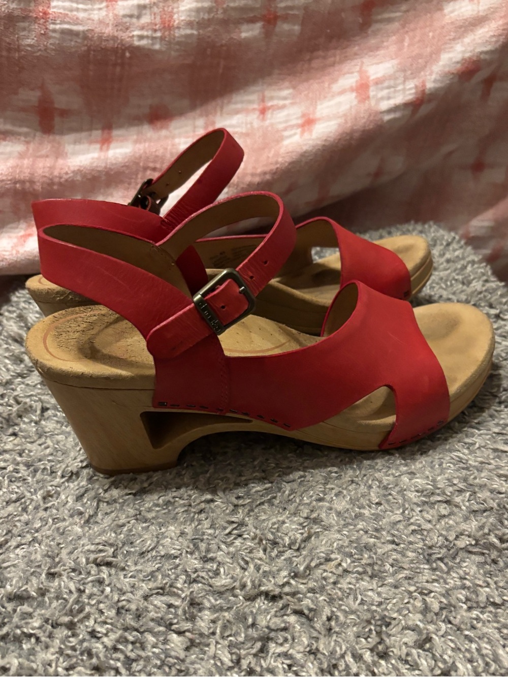 Dansko Red Wood Sandals